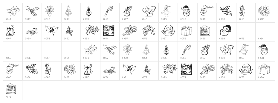 KR Christmas Dings 2004 Five Character Map