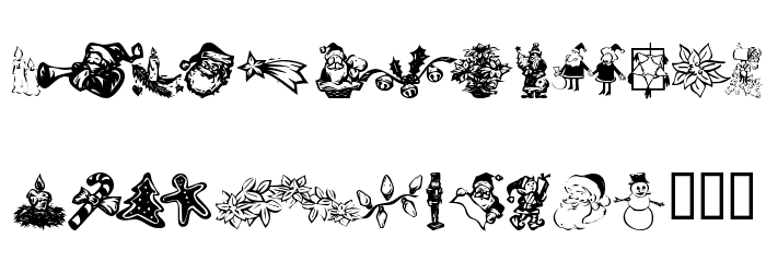 KR Christmas Dings 2004 Six Font LOWERCASE