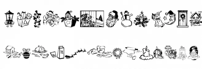 KR Christmas Dings 2004 Three Schriftart Groß