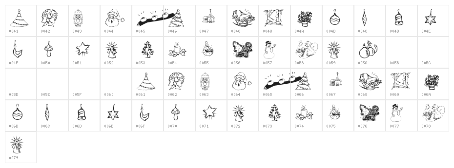 KR Christmas Dings 2004 Two Character Map