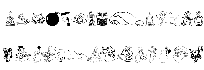 KR Christmas Dings 2004 Fonte MINÚSCULAS