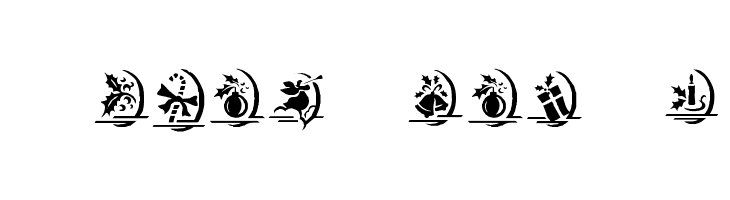 KR Christmas Dings One Font