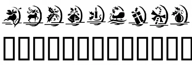 KR Christmas Dings One خط أحرف صغيرة