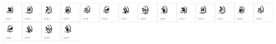 KR Christmas Dings One Character Map