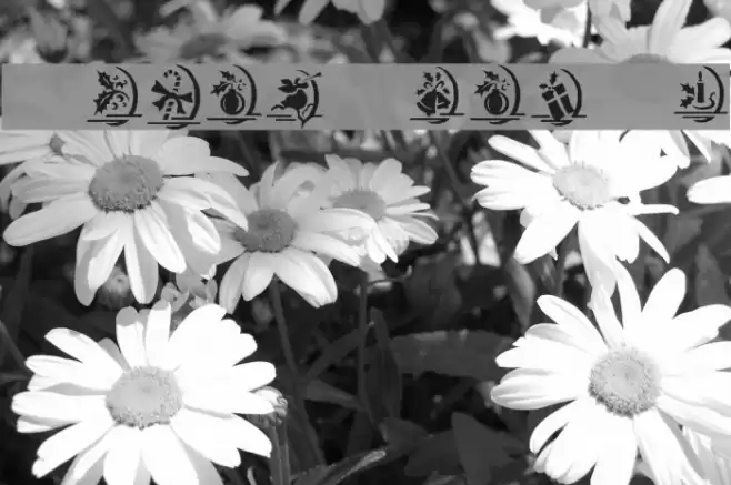 KR Christmas Dings One Font examples