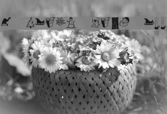 KR Christmas Dings Three Font examples