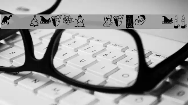 KR Christmas Dings Three Font examples