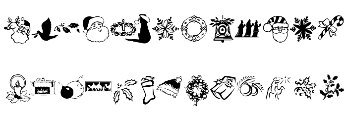 KR Christmas Dings Two Font LOWERCASE