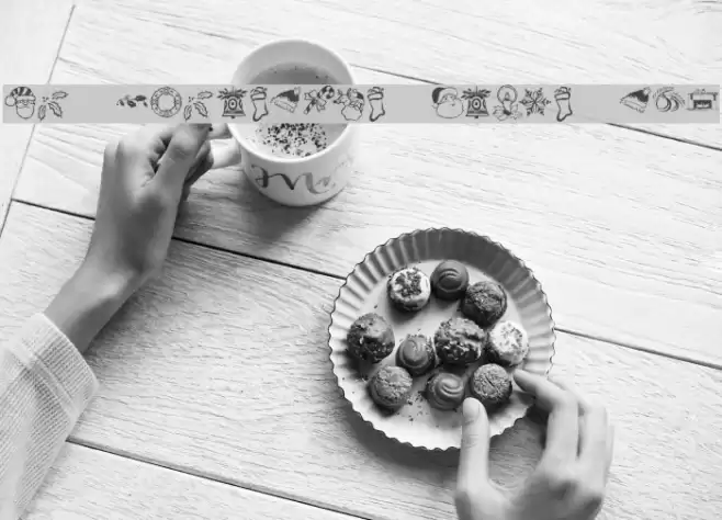 KR Christmas Dings Two Font examples