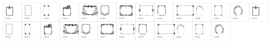 KR Christmas Frames Character Map