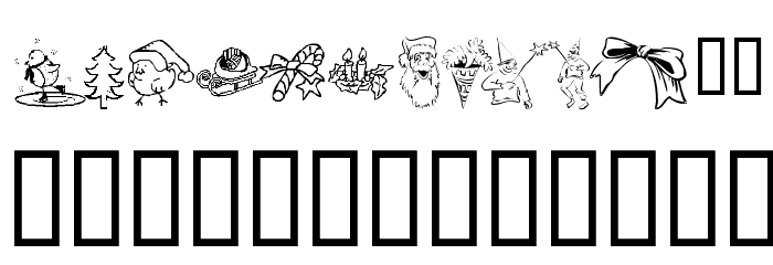 KR Christmas Jewels 2005 3 Font LOWERCASE