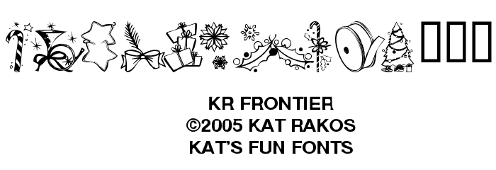 KR Christmas Jewels 2005 5 Font OTHER CHARS