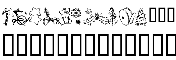 KR Christmas Jewels 2005 5 Font LOWERCASE