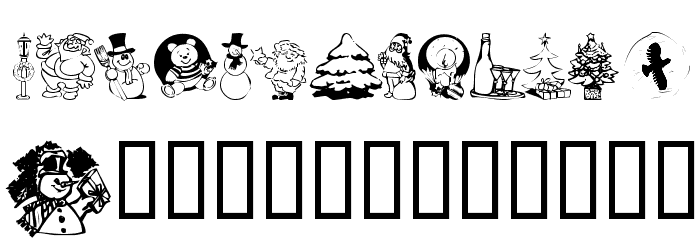 KR Christmas Jewels 2005 Font LOWERCASE