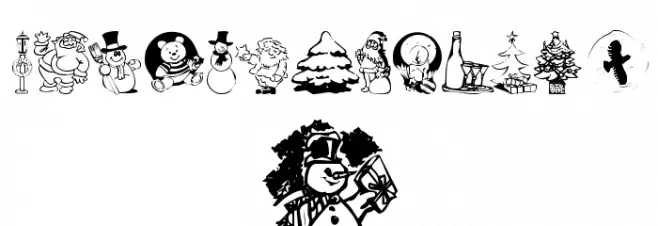 KR Christmas Jewels 2005 Font UPPERCASE