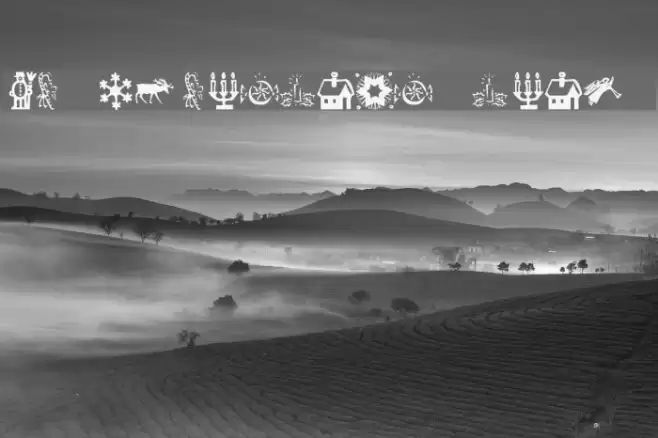 KR Christmas Time 2 Font examples