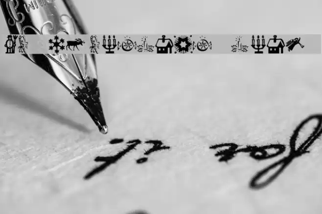 KR Christmas Time 2 Font examples