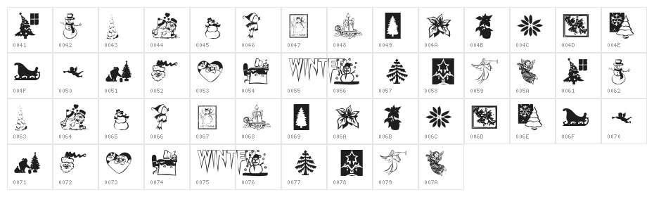 KR Christmas Time Character Map