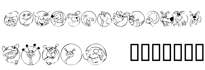 KR Circle Scraps Font OTHER CHARS
