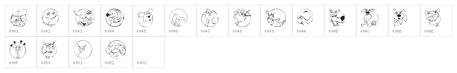 KR Circle Scraps Character Map