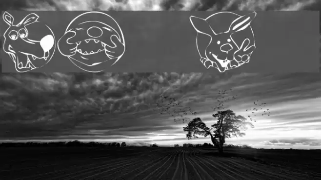 KR Circle Scraps Font examples