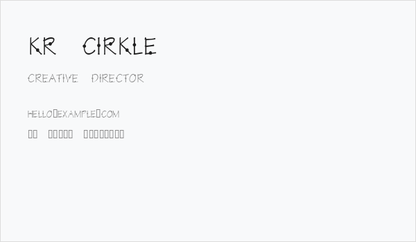 KR Cirkle Business Card