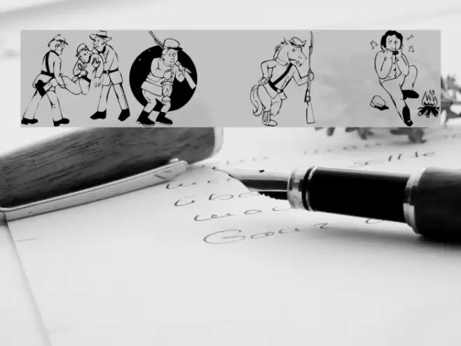 KR Civil War Font examples