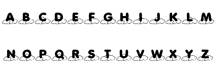 KR Cloud Nine Font LOWERCASE