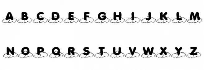 KR Cloud Nine Font LOWERCASE