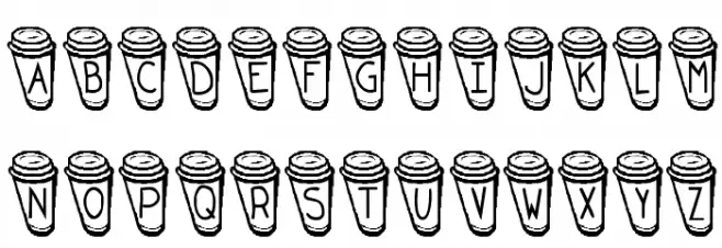 KR Coffee To Go フォント 大文字