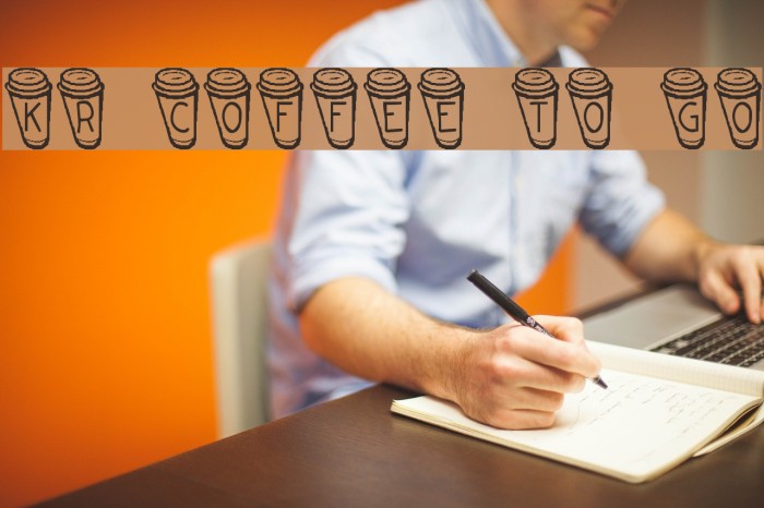 KR Coffee To Go Font examples