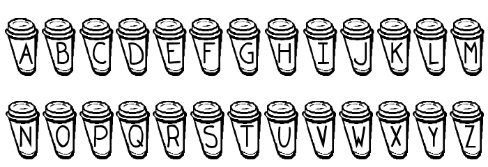 KR Coffee To Go Font LOWERCASE