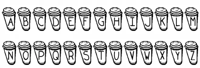 KR Coffee To Go फ़ॉन्ट लोअरकेस