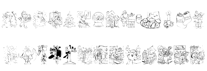KR Color Me Christmas 2002 Font LOWERCASE
