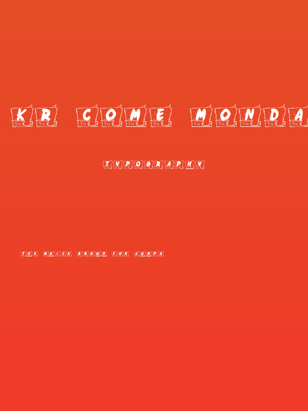 KR Come Monday Poster
