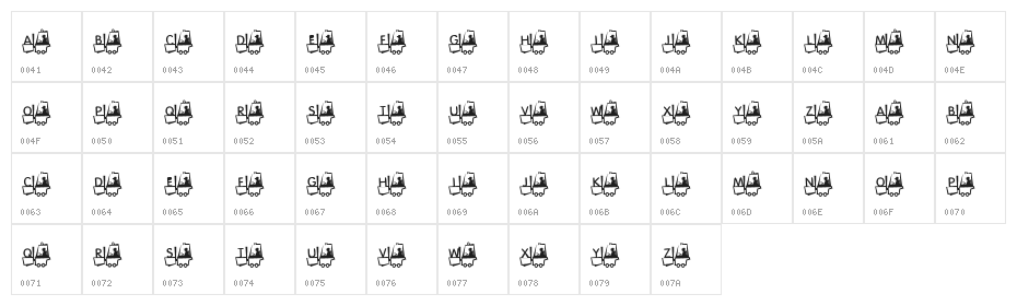 KR Construction Character Map