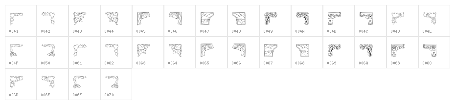 KR Corners 2 Character Map