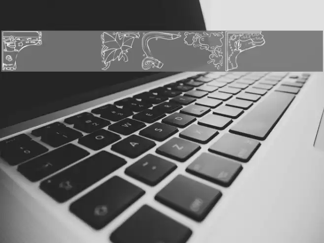 KR Corners 2 Font examples