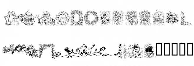 KR Country Flowers Font UPPERCASE