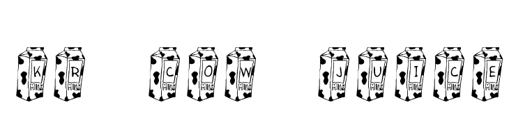 KR Cow Juice  免费字体下载