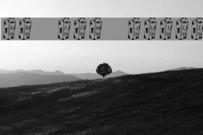 KR Cow Juice Font examples