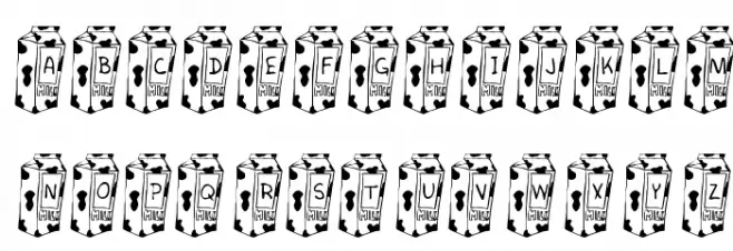 KR Cow Juice フォント 大文字