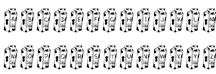 KR Cow Juice Font LOWERCASE