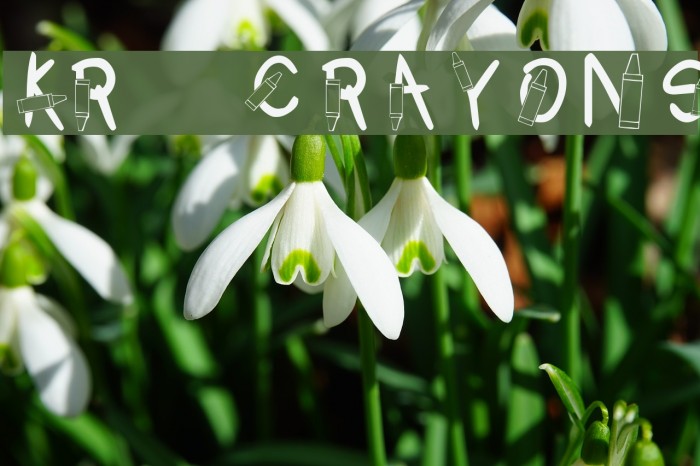 KR Crayons Font examples