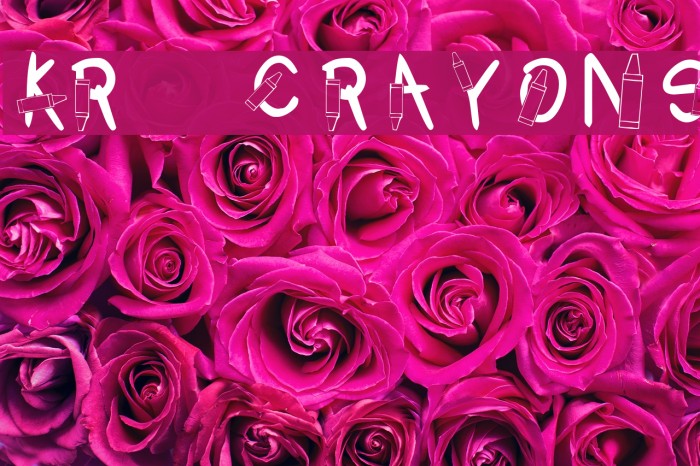 KR Crayons Font examples