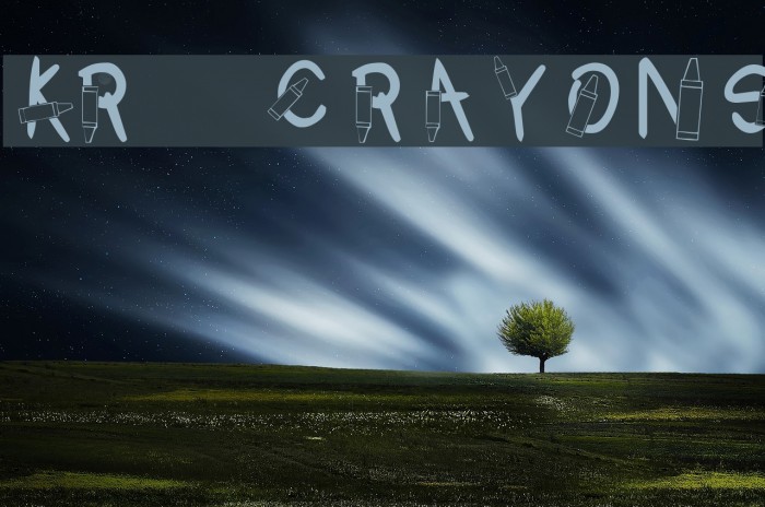 KR Crayons Font examples