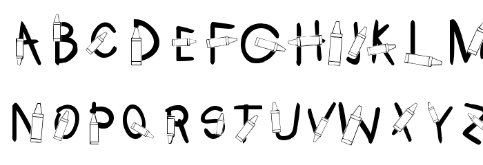KR Crayons Font LOWERCASE