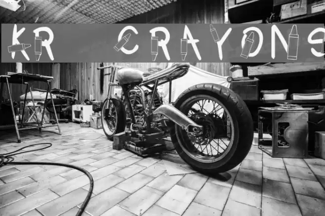KR Crayons Font examples