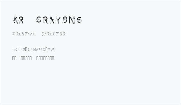 KR Crayons Business Card