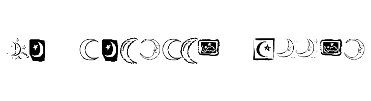 KR Crescent Moons  免费字体下载